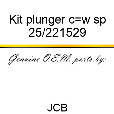 Kit plunger c_w sp 25/221529