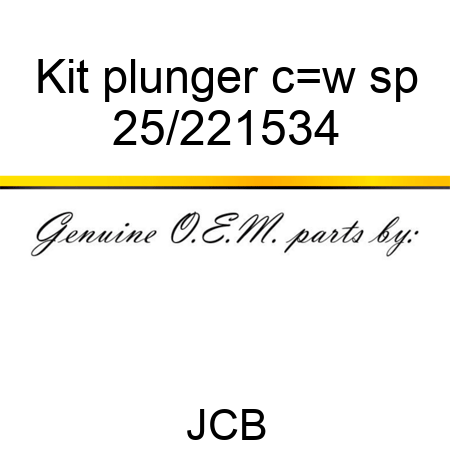Kit plunger c_w sp 25/221534