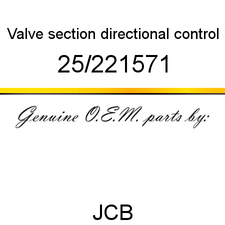 Valve, section, directional control 25/221571