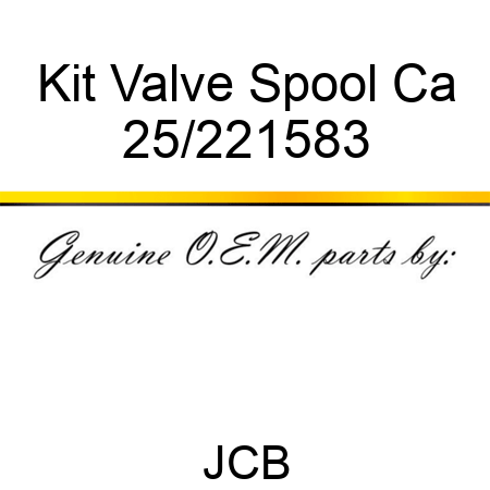 Kit Valve Spool Ca 25/221583
