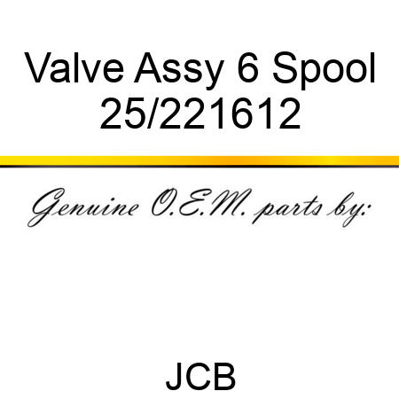 Valve Assy 6 Spool 25/221612