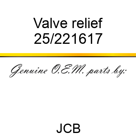 Valve relief 25/221617