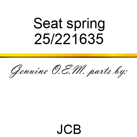 Seat spring 25/221635