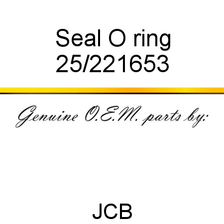 Seal, O ring 25/221653