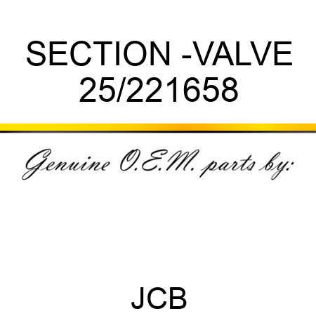 SECTION -VALVE 25/221658