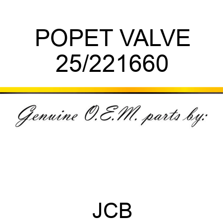 POPET VALVE 25/221660