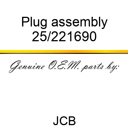 Plug assembly 25/221690