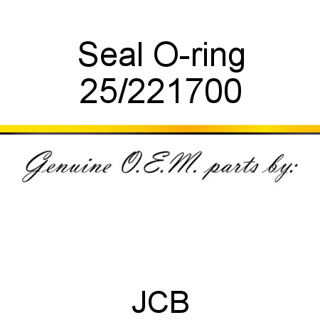 Seal, O-ring 25/221700