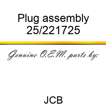 Plug assembly 25/221725