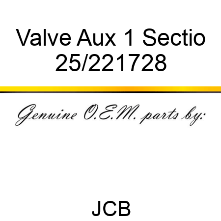 Valve Aux 1 Sectio 25/221728