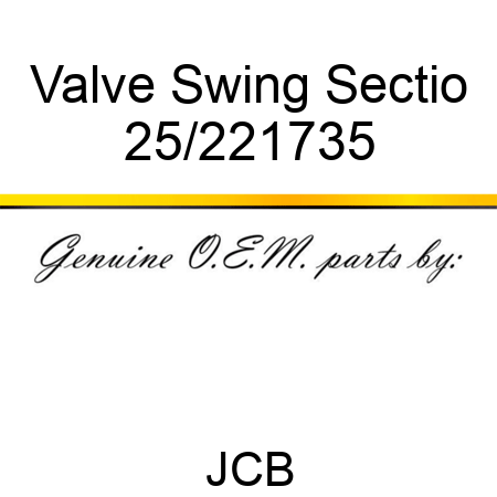 Valve Swing Sectio 25/221735