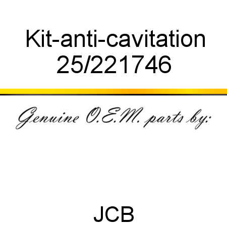 Kit-anti-cavitation 25/221746