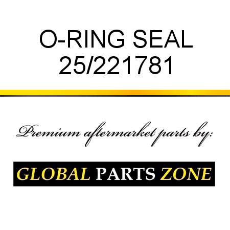 O-RING SEAL 25/221781