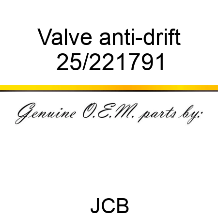 Valve anti-drift 25/221791