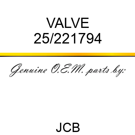 VALVE 25/221794