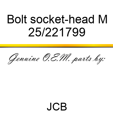Bolt socket-head M 25/221799