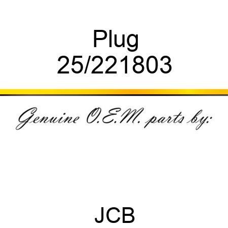 Plug 25/221803