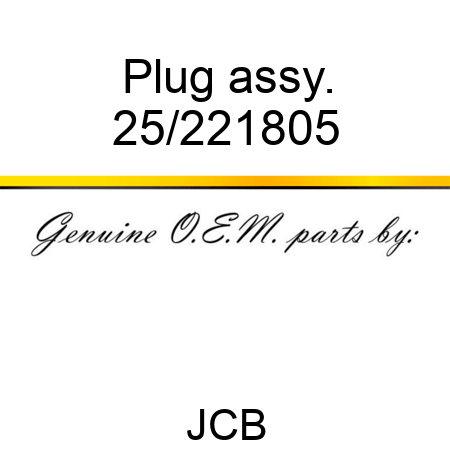Plug assy. 25/221805