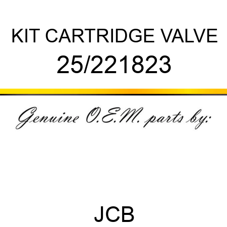 KIT CARTRIDGE VALVE 25/221823