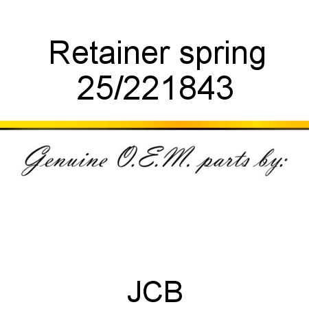 Retainer, spring 25/221843