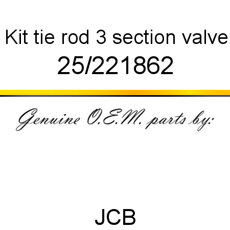 Kit, tie rod, 3 section valve 25/221862