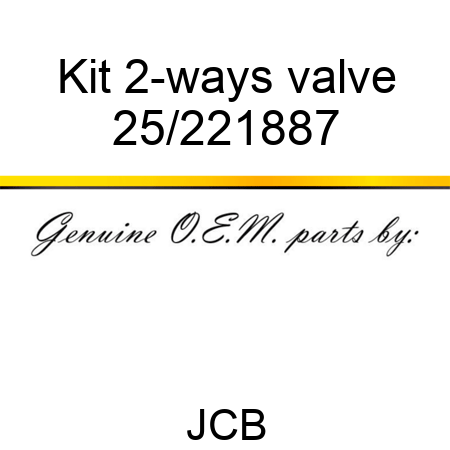 Kit 2-ways valve 25/221887