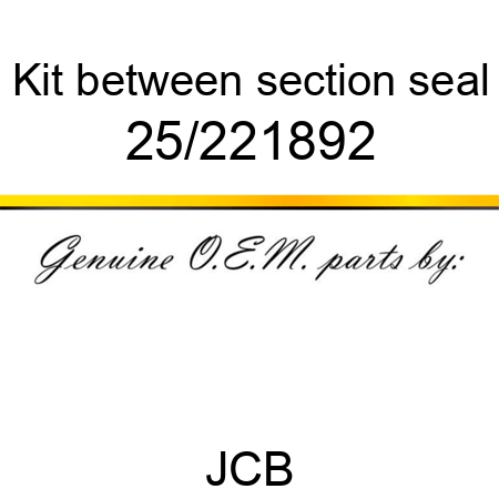 Kit, between section seal 25/221892