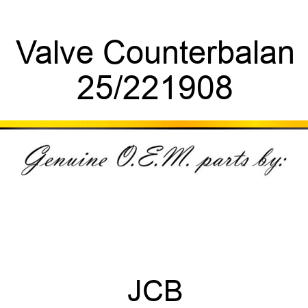 Valve Counterbalan 25/221908