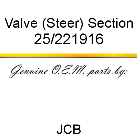 Valve, (Steer) Section 25/221916