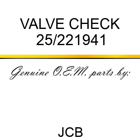 VALVE CHECK 25/221941