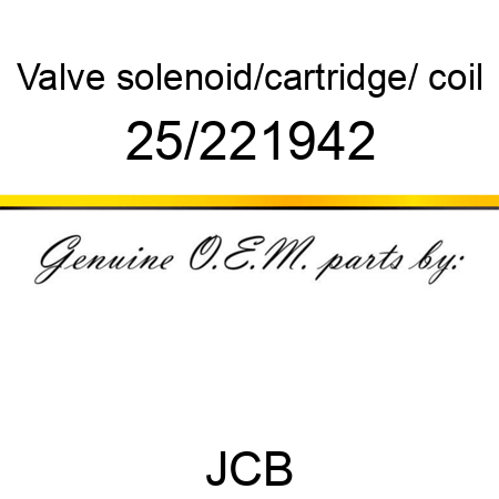 Valve, solenoid/cartridge/, coil 25/221942