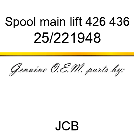 Spool, main, lift, 426 436 25/221948