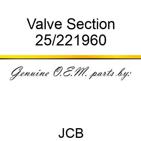 Valve Section 25/221960