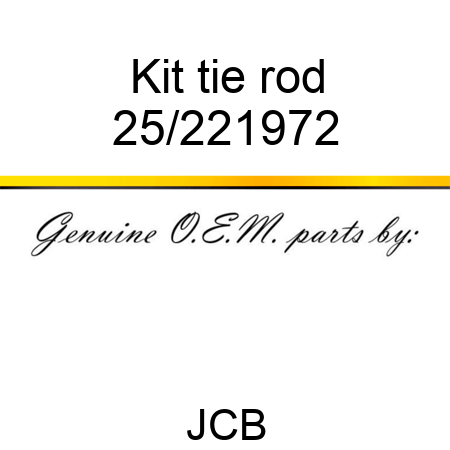 Kit tie rod 25/221972
