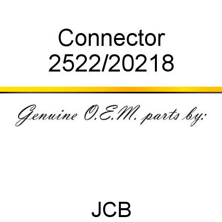 Connector 2522/20218