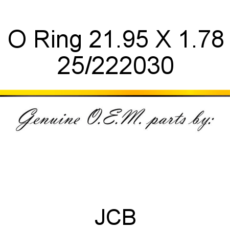 O Ring, 21.95 X 1.78 25/222030