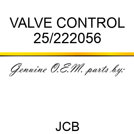 VALVE CONTROL 25/222056