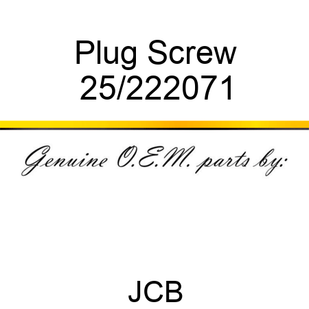 Plug Screw 25/222071