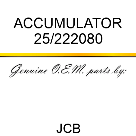 ACCUMULATOR 25/222080