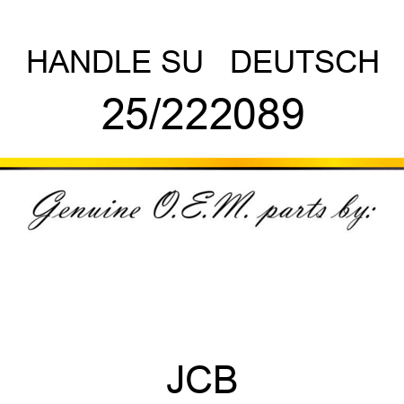 HANDLE SU + DEUTSCH 25/222089
