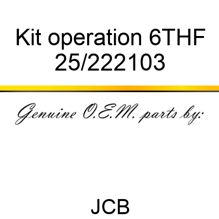 Kit operation 6THF 25/222103