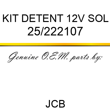 KIT DETENT, 12V SOL 25/222107