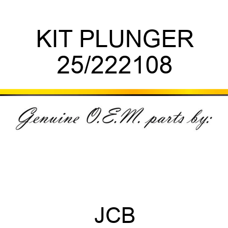 KIT, PLUNGER 25/222108