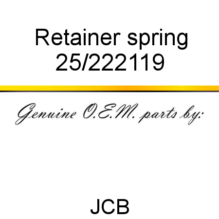 Retainer, spring 25/222119