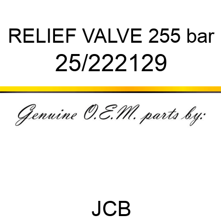 RELIEF VALVE 255 bar 25/222129