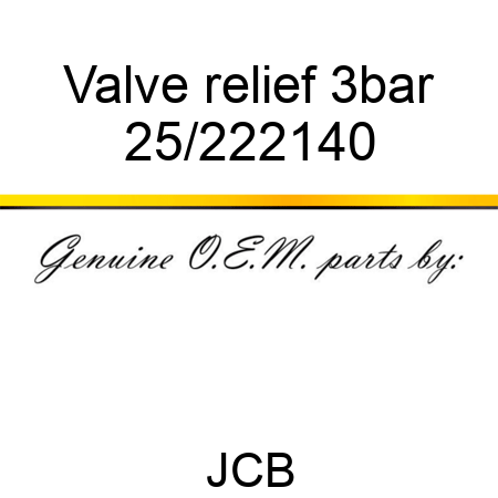 Valve relief 3bar 25/222140