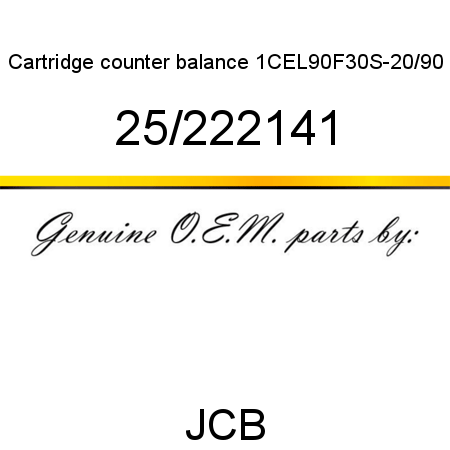 Cartridge, counter balance, 1CEL90F30S-20/90 25/222141