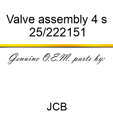 Valve assembly 4 s 25/222151