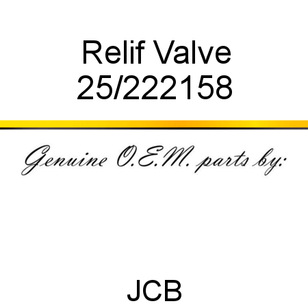 Relif Valve 25/222158