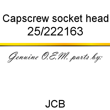 Capscrew, socket head 25/222163